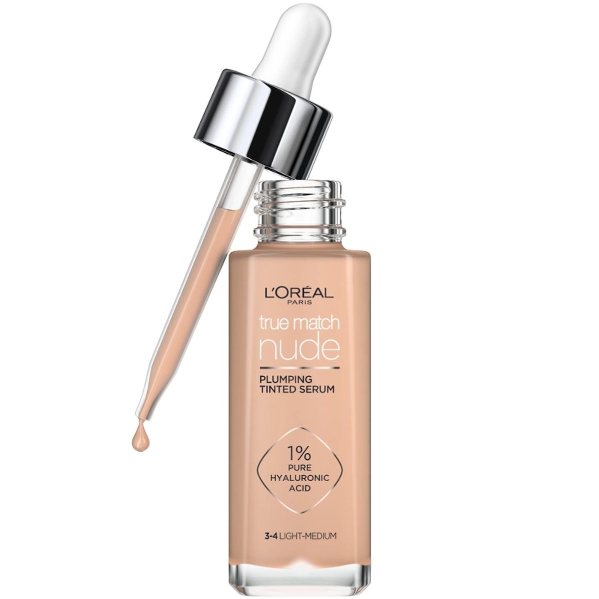 L'Oreal Paris Cosmetics True Match Nude Plumping Tinted Serum 30 ml - No. 3-4 Light-Medium