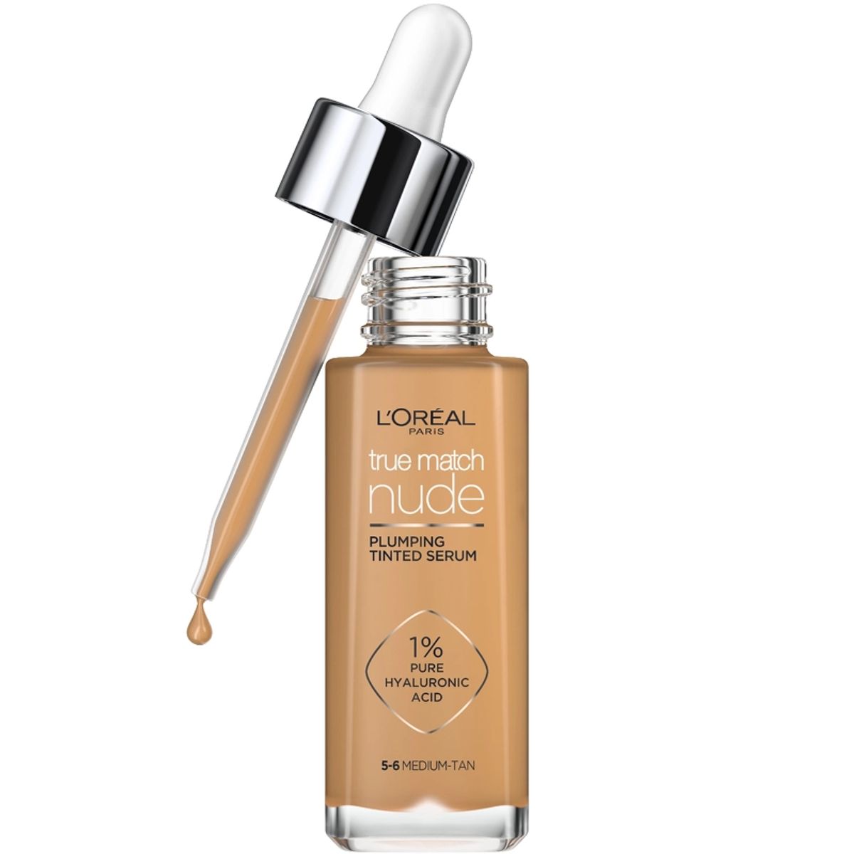 L'Oreal Paris Cosmetics True Match Nude Plumping Tinted Serum 30 ml- No. 5-6 Medium-Tan