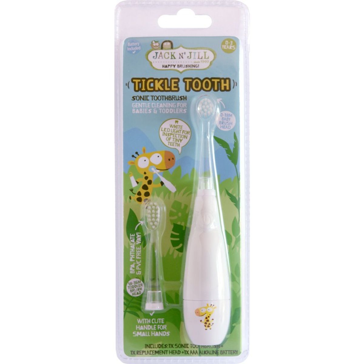 Jack N' Jill Tickle Tooth Sonic Toothbrush 0 - 3 Years