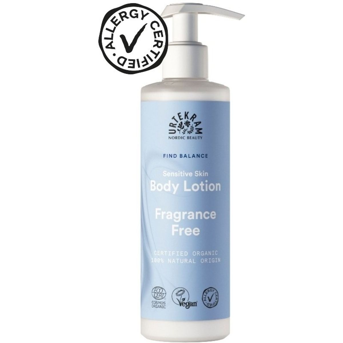 Urtekram Find Balance Body Lotion Fragrance Free 245 ml