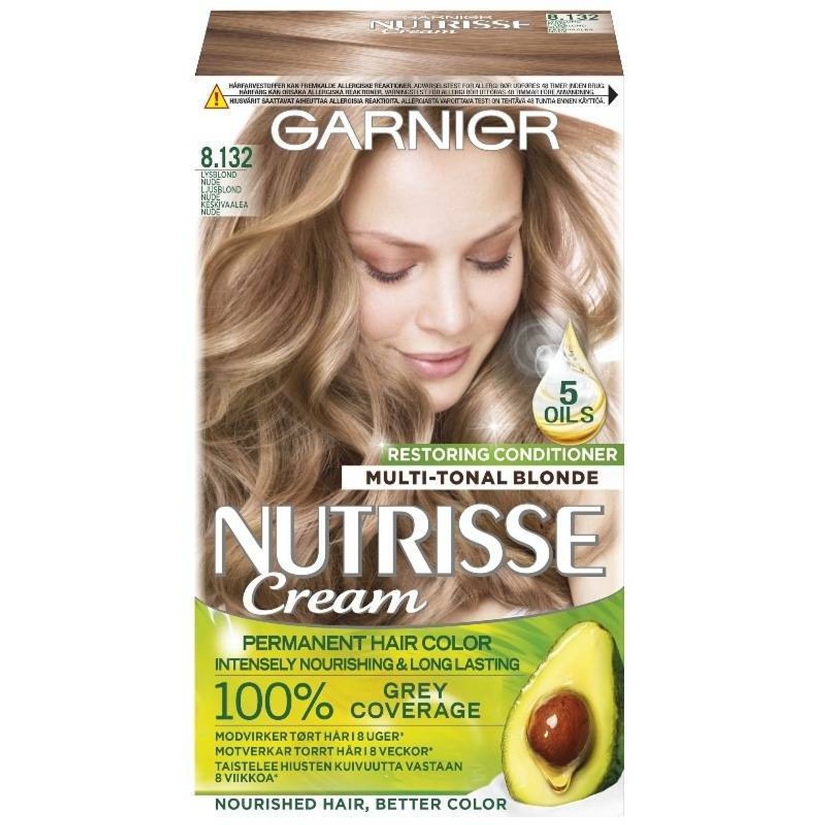 Garnier Nutrisse Cream 8.132 Light Blonde