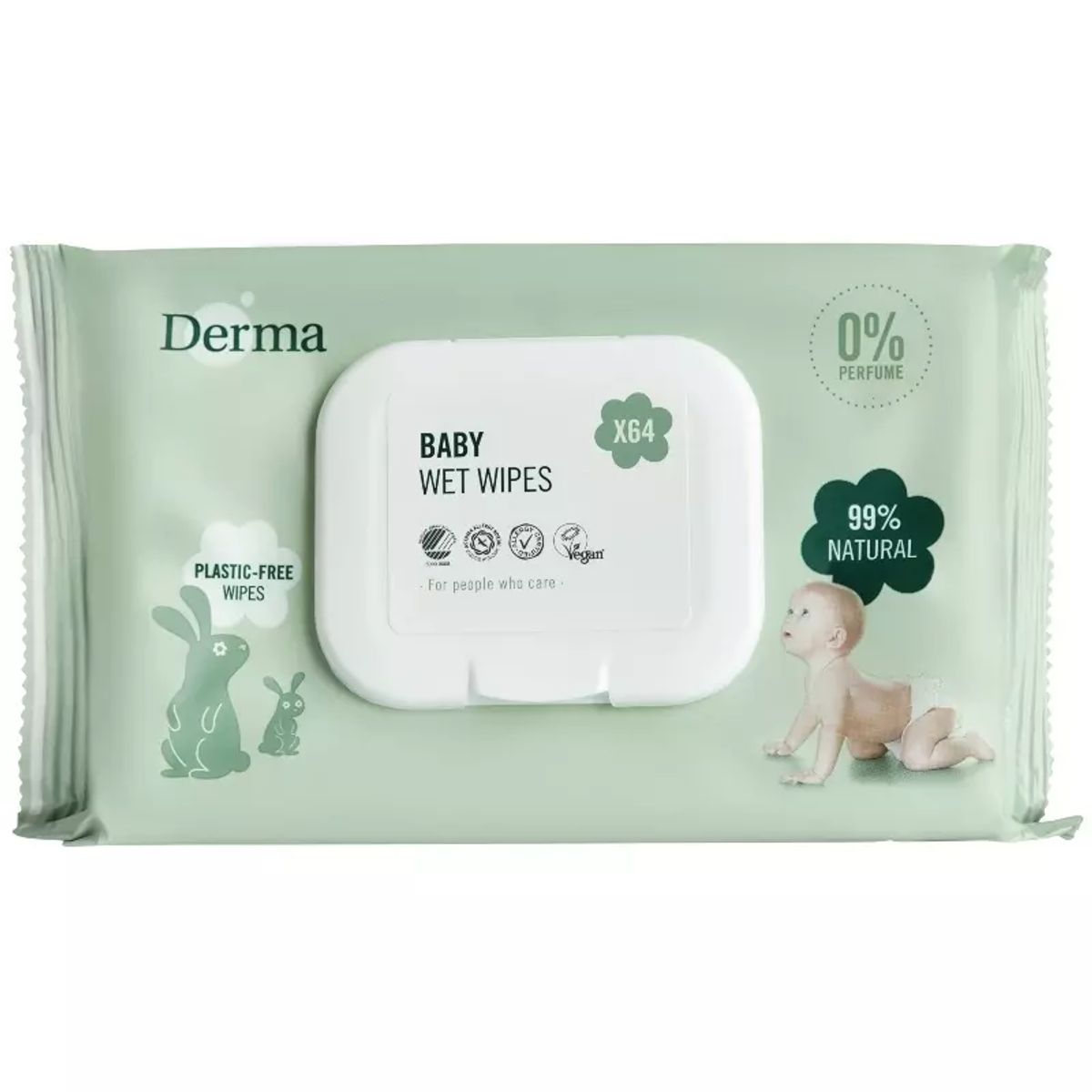 Derma Baby Wet Wipes 64 Pieces