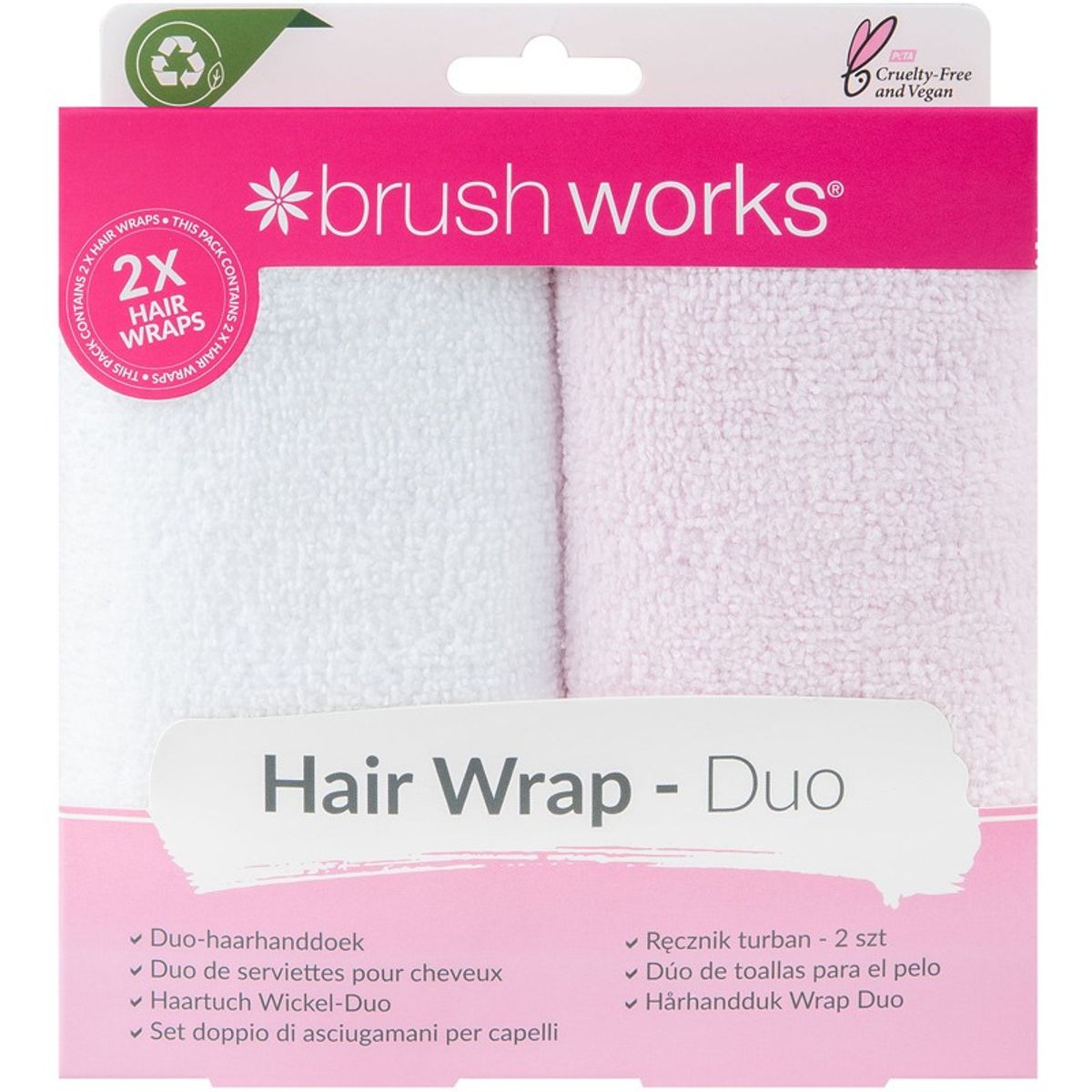 Brushworks Hair Towels 2 Pieces