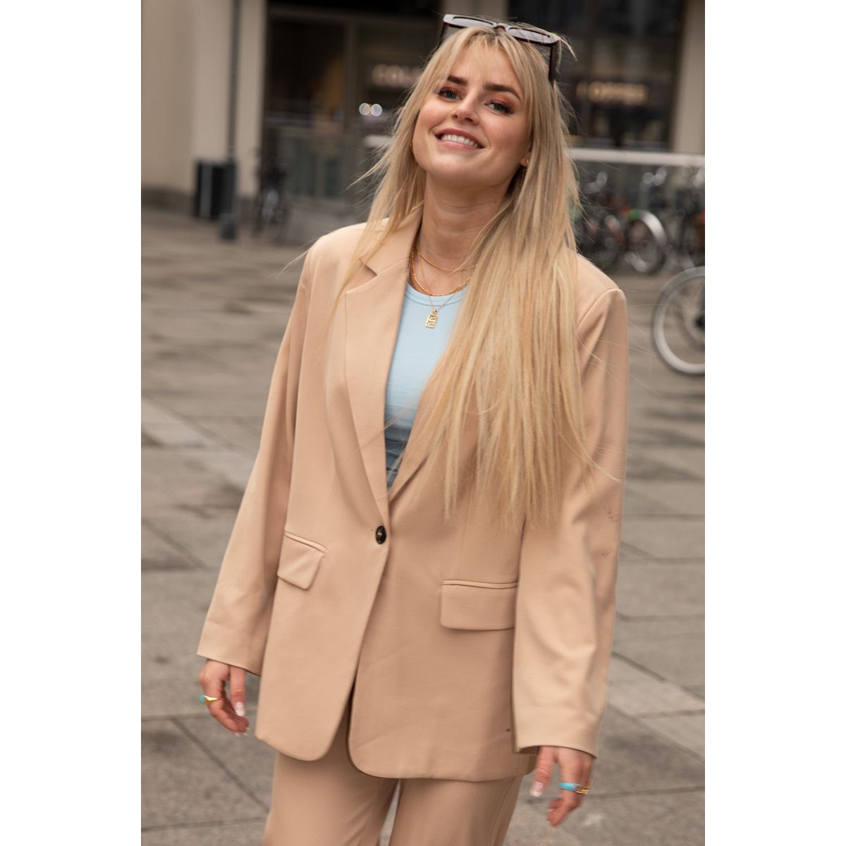 Anne Plejdrup x Sistie Camel blazer - S