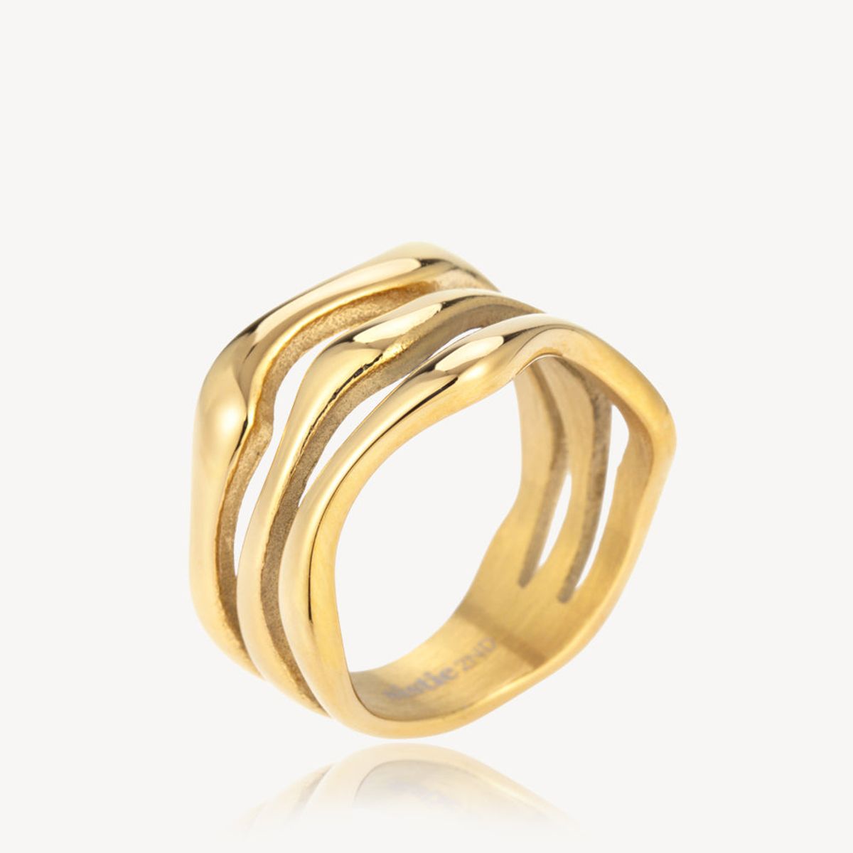 Wavy - Ring Forgyldt - 54