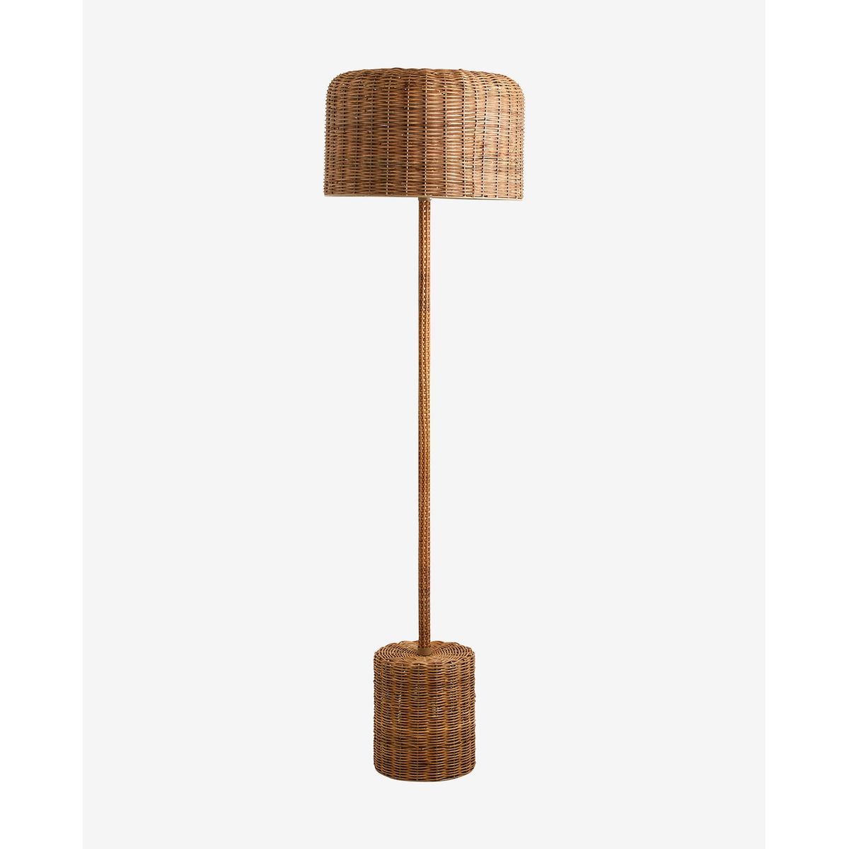 Nordal - CANE rattan gulvlampe - natur