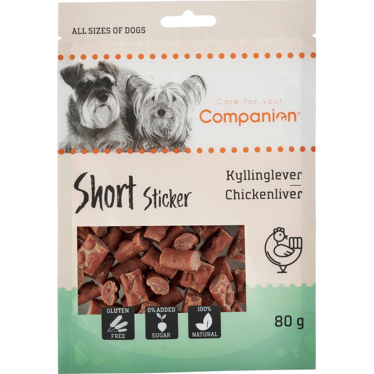 Companion - Lever snacks - 1,5cm, 80g