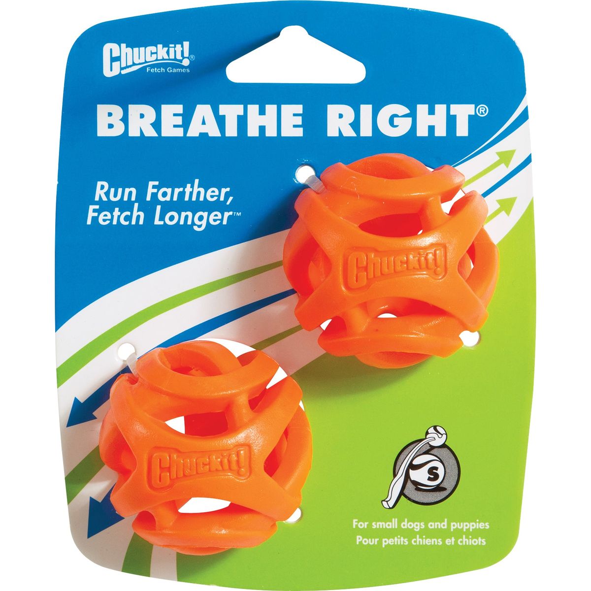 CHUCKIT - Breathe Right bold, 3 størrelser - Small (2 stk.)