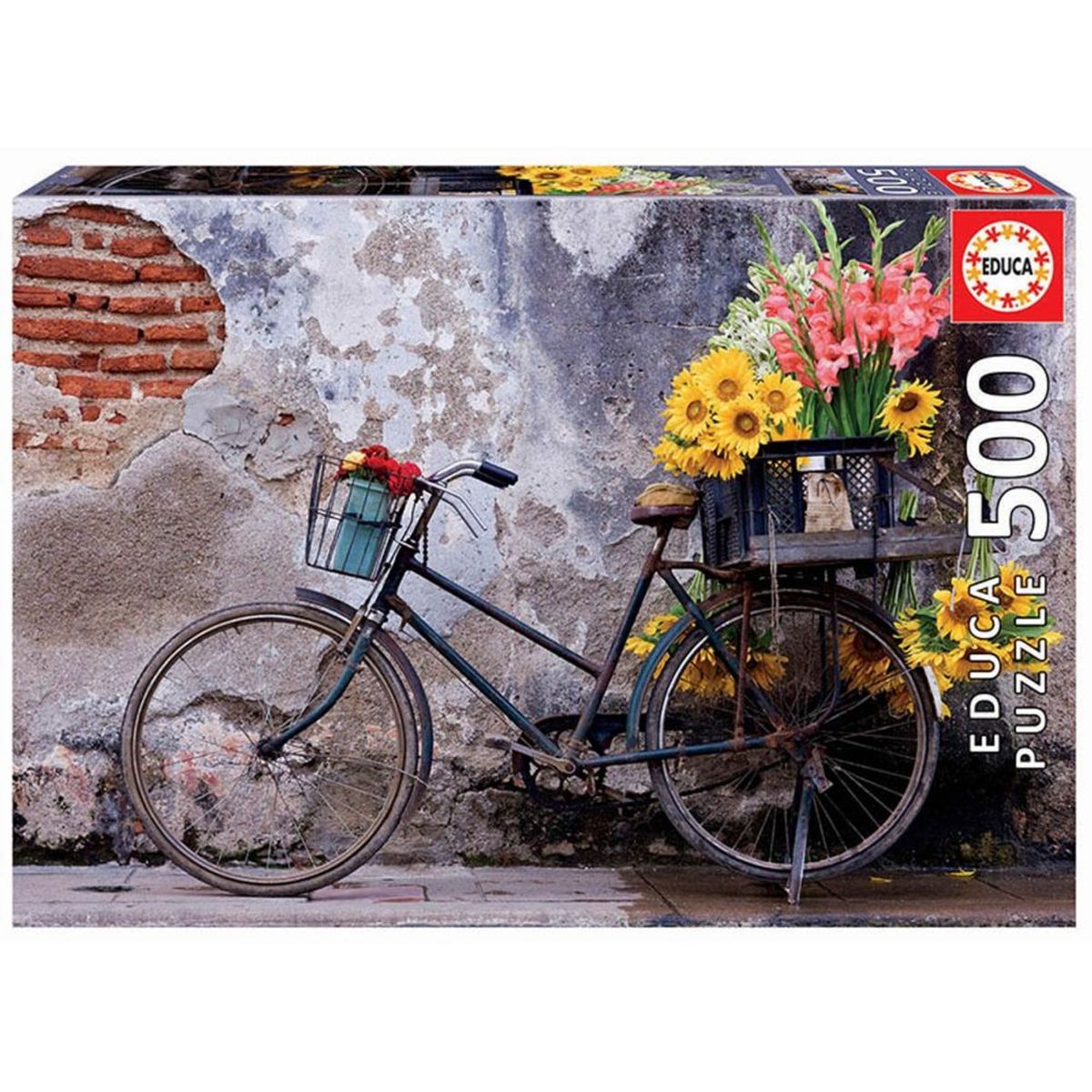 Educa Puslespil 500 Cykel og Blomster