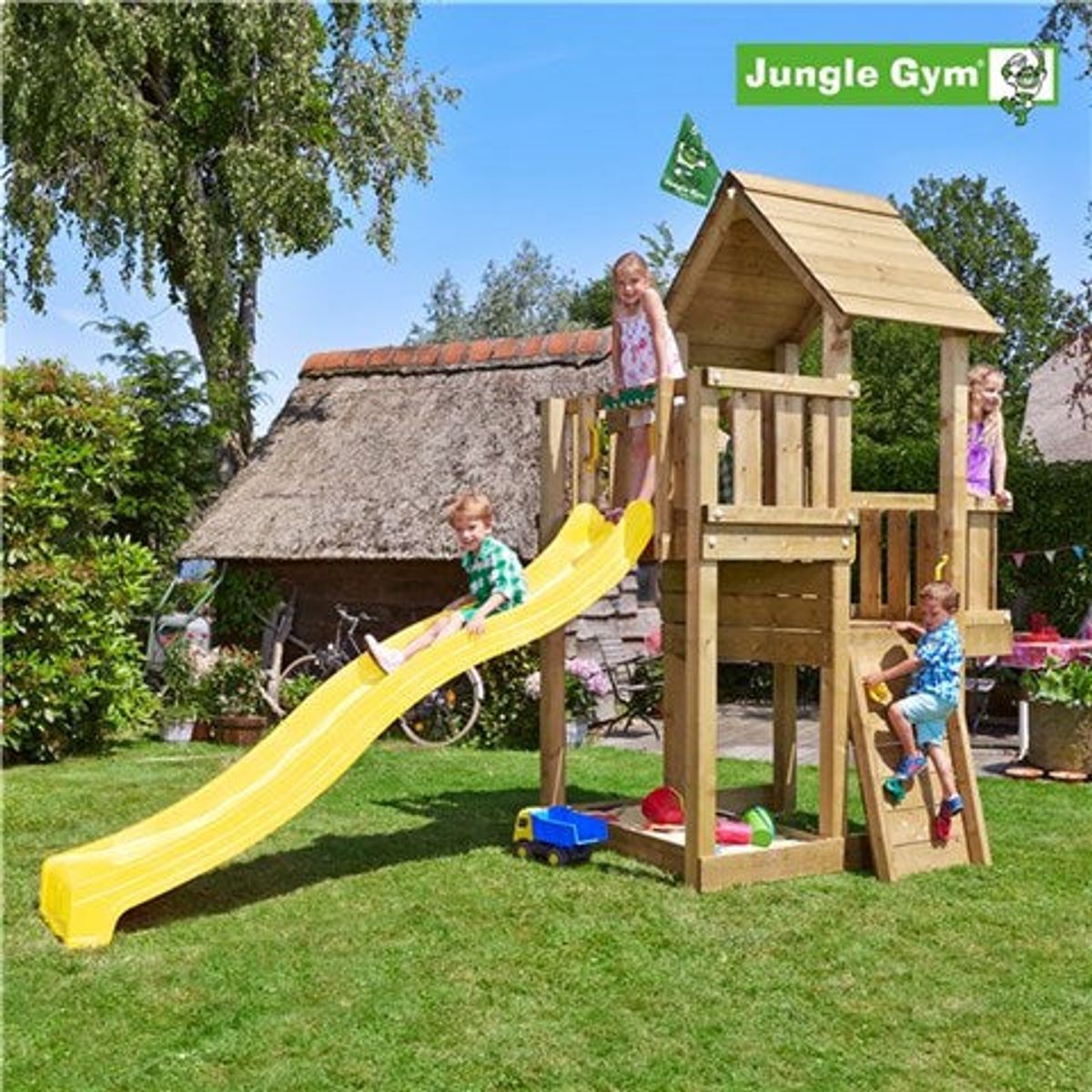 Jungle Gym Cubby legetårn komplet ekskl. rutschebane