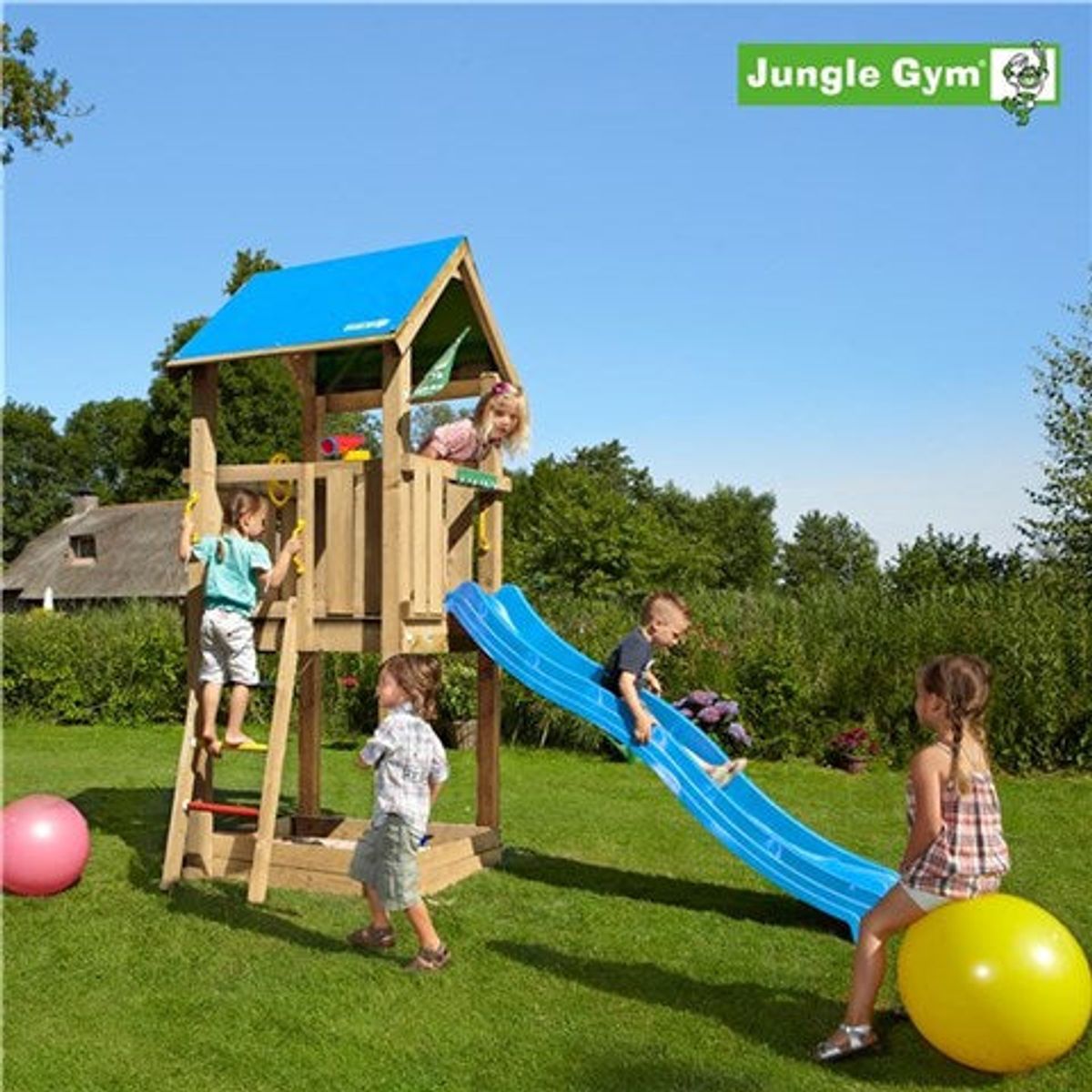 Jungle Gym Castle legetårn komplet ekskl. rutschebane