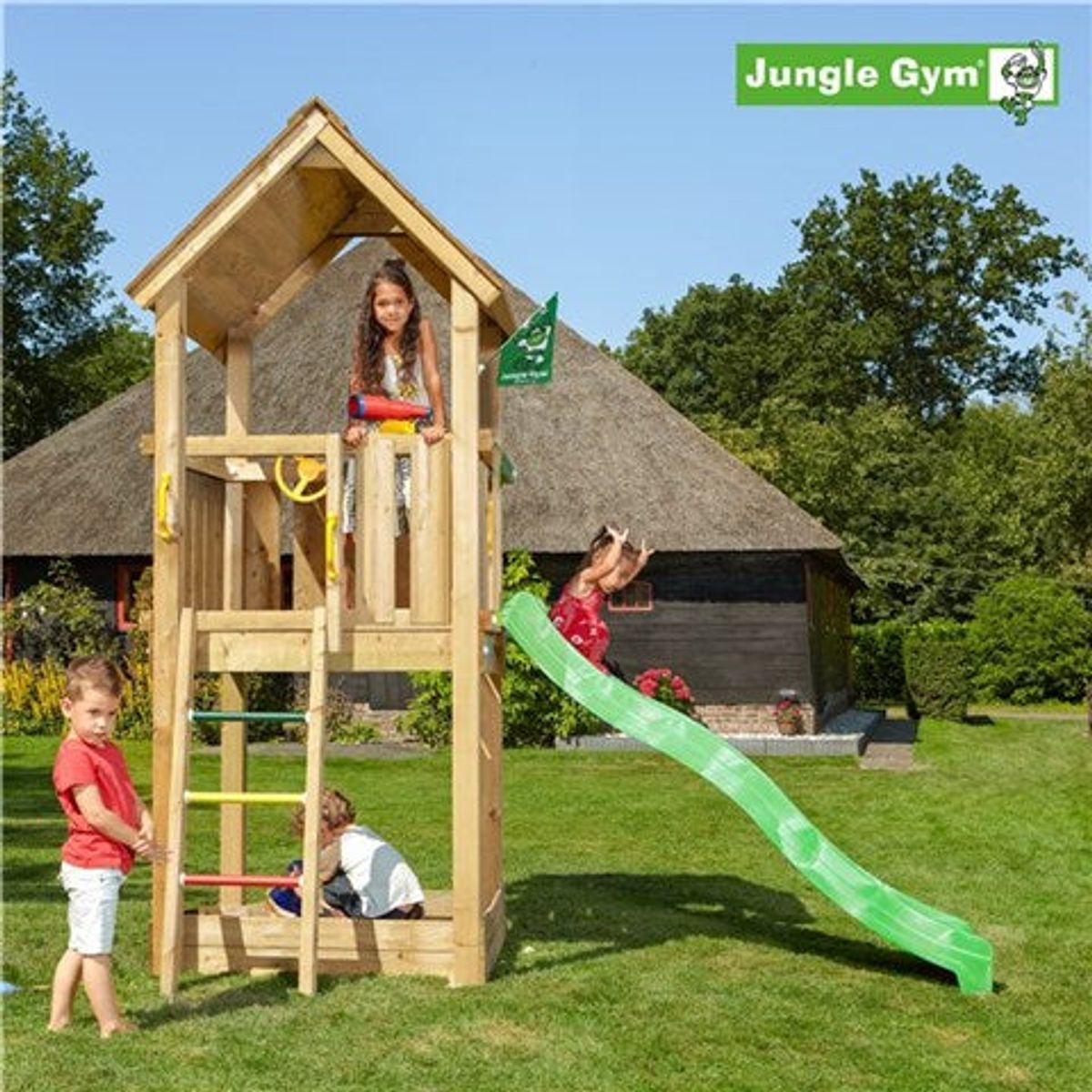 Jungle Gym Club legetårn komplet ekskl. rutschebane