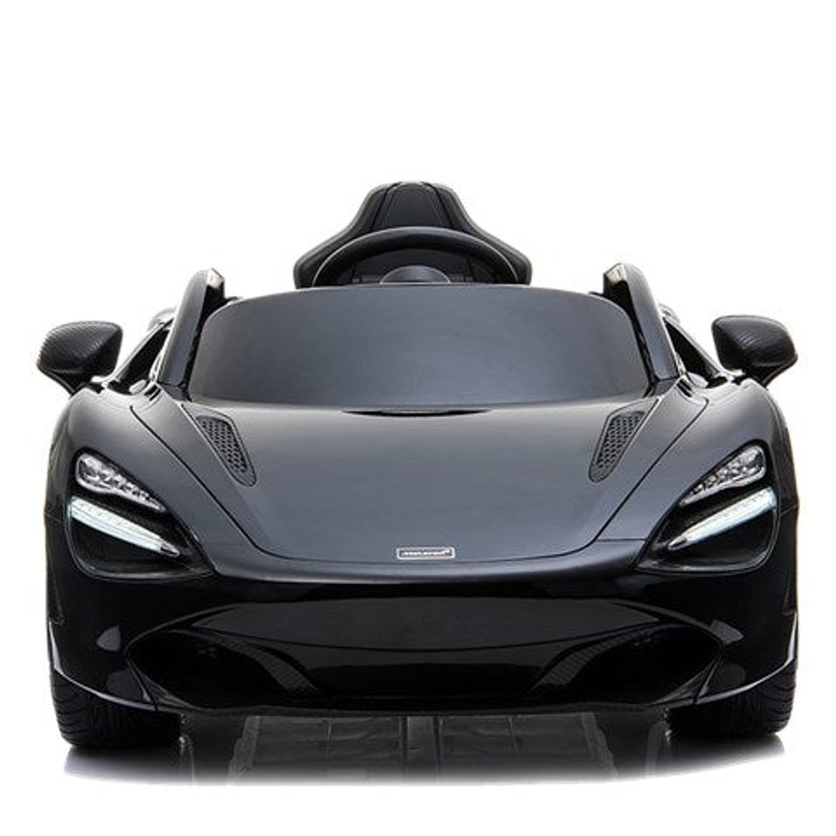 Nordic Play - Elbil McLaren 720S 12V, med gummihjul og lædersæde, Nordic Play - Speed sort, fra 3-8 år