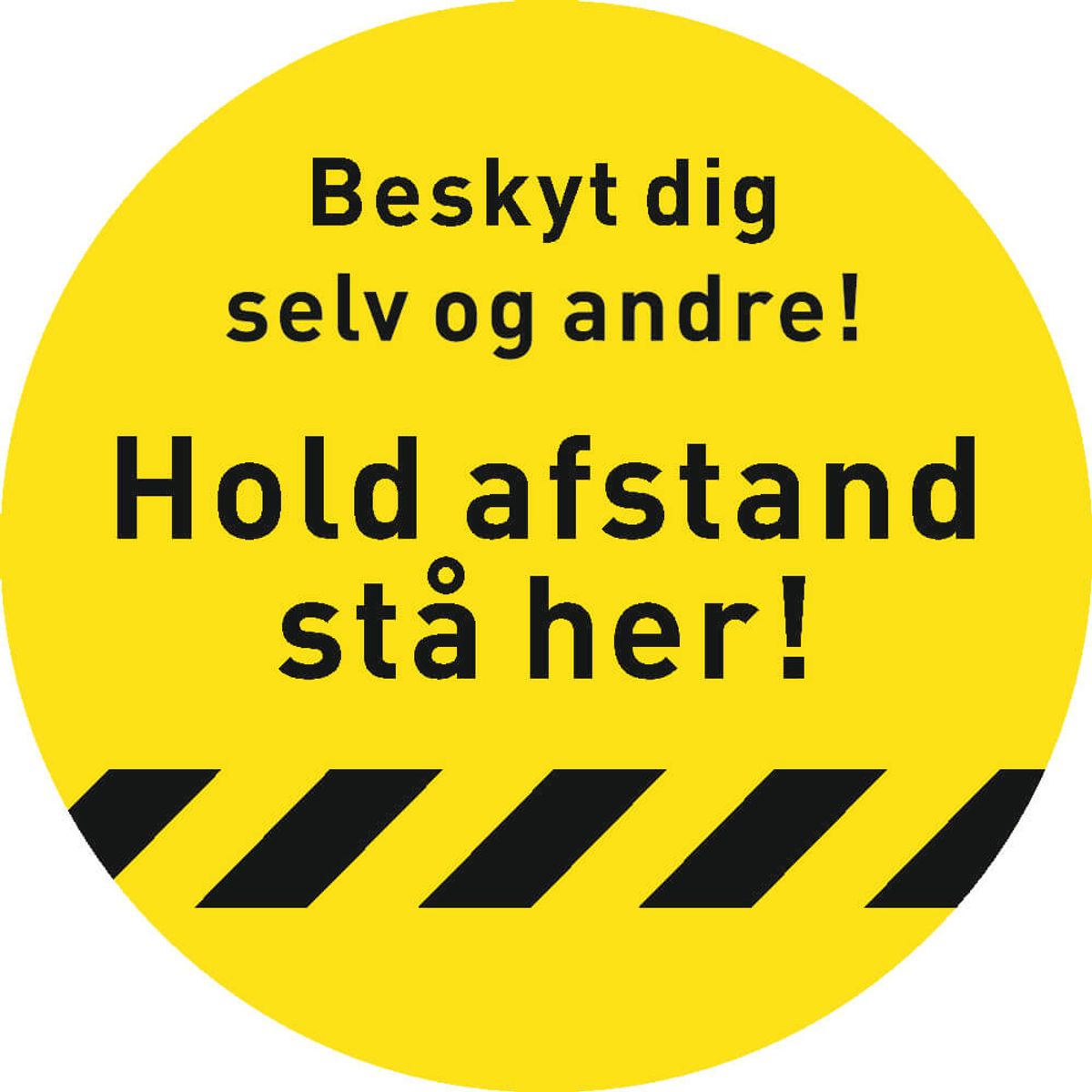 Gul Hold afstand stå her - gulvfolie