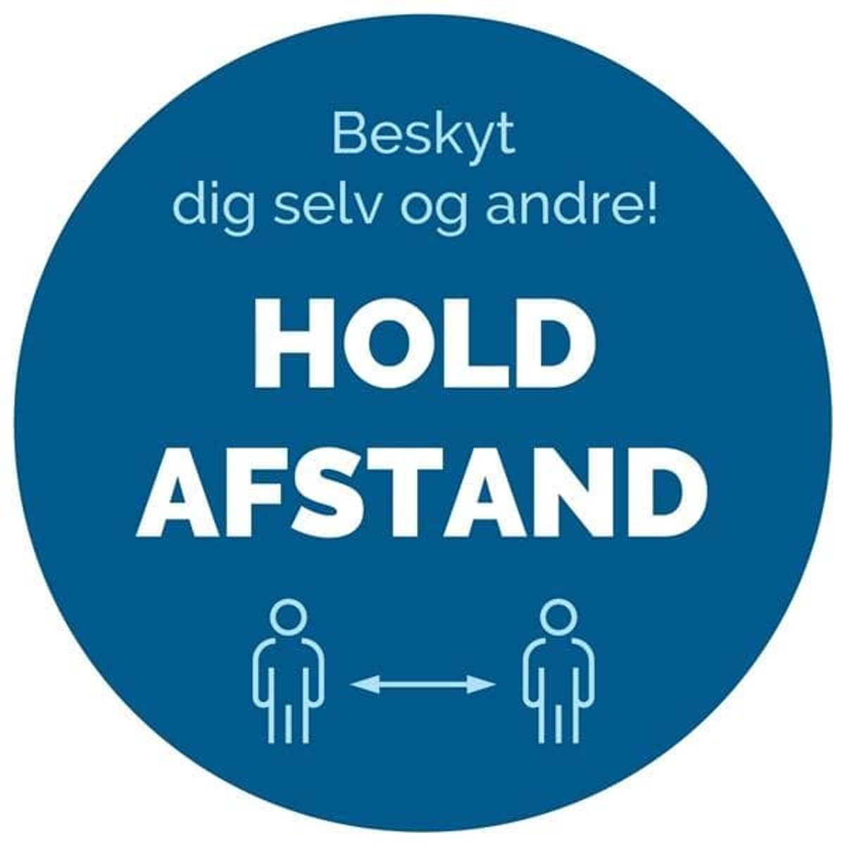 Hold afstand cirkel - gulvfolie