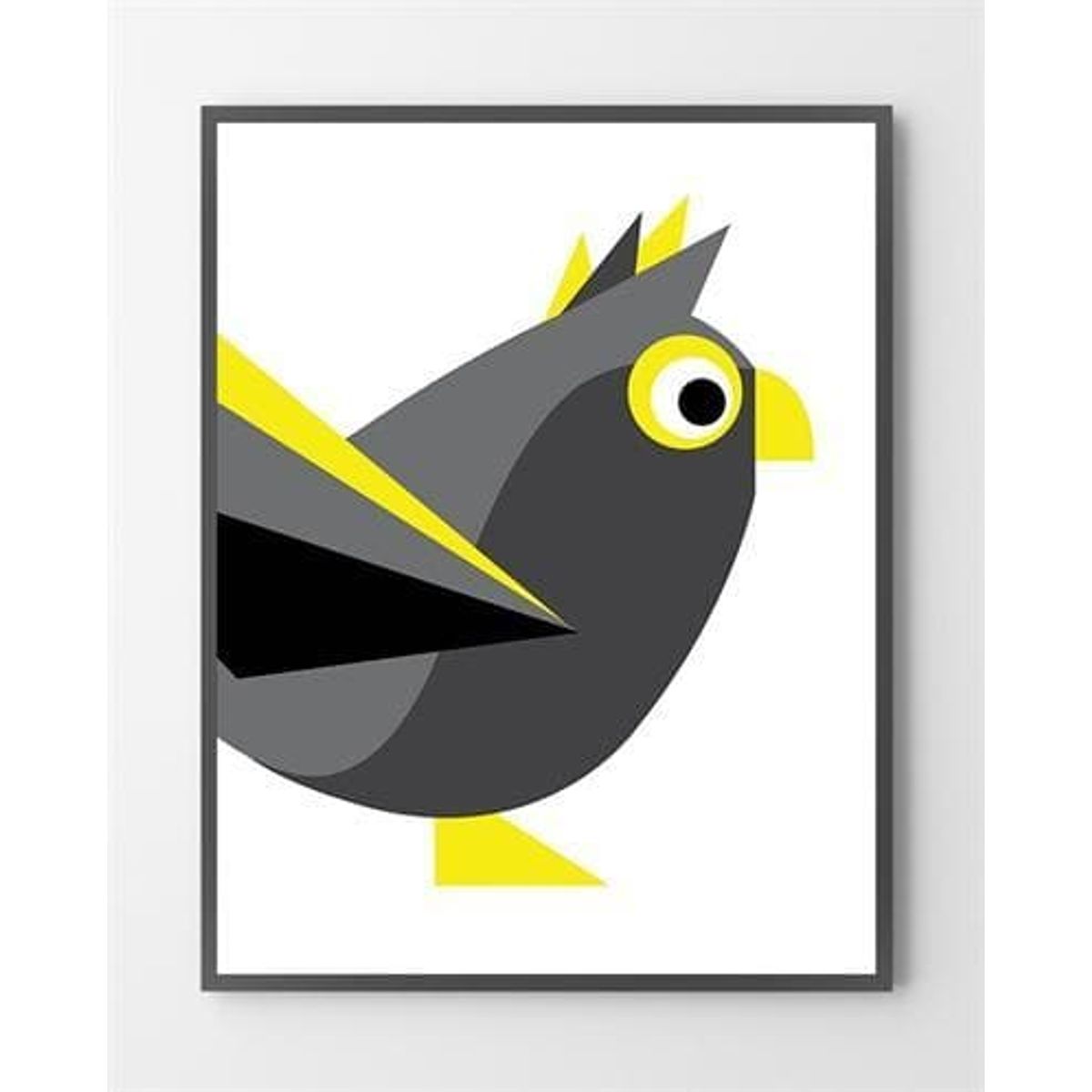 Plakat inspiration - Birdy Sort - 30x40 cm.