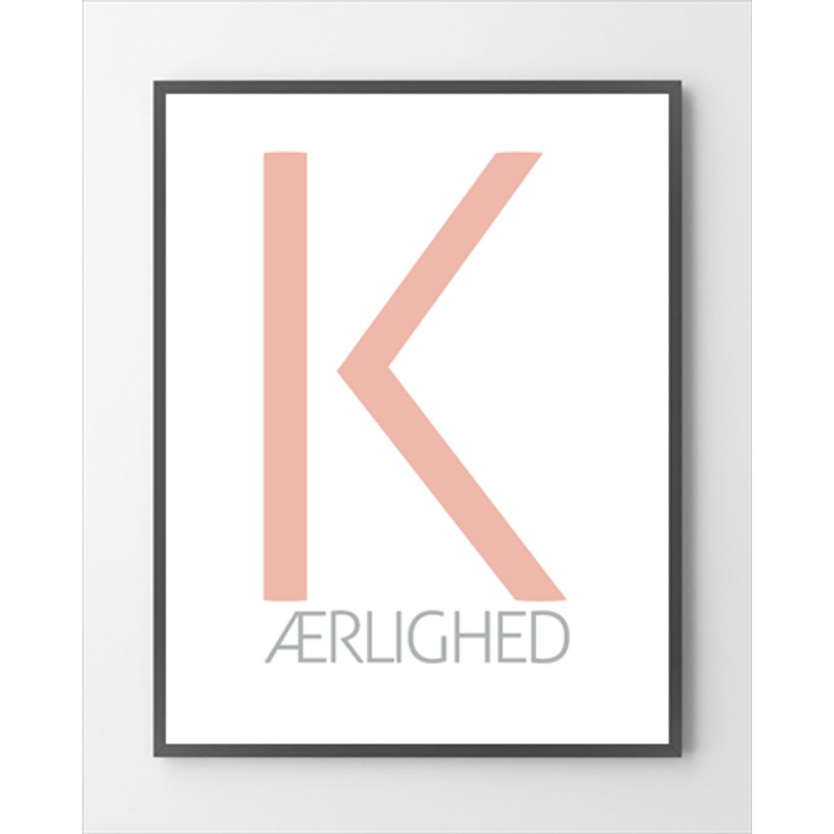 Plakat - K-Ærlighed - 30x40 cm.