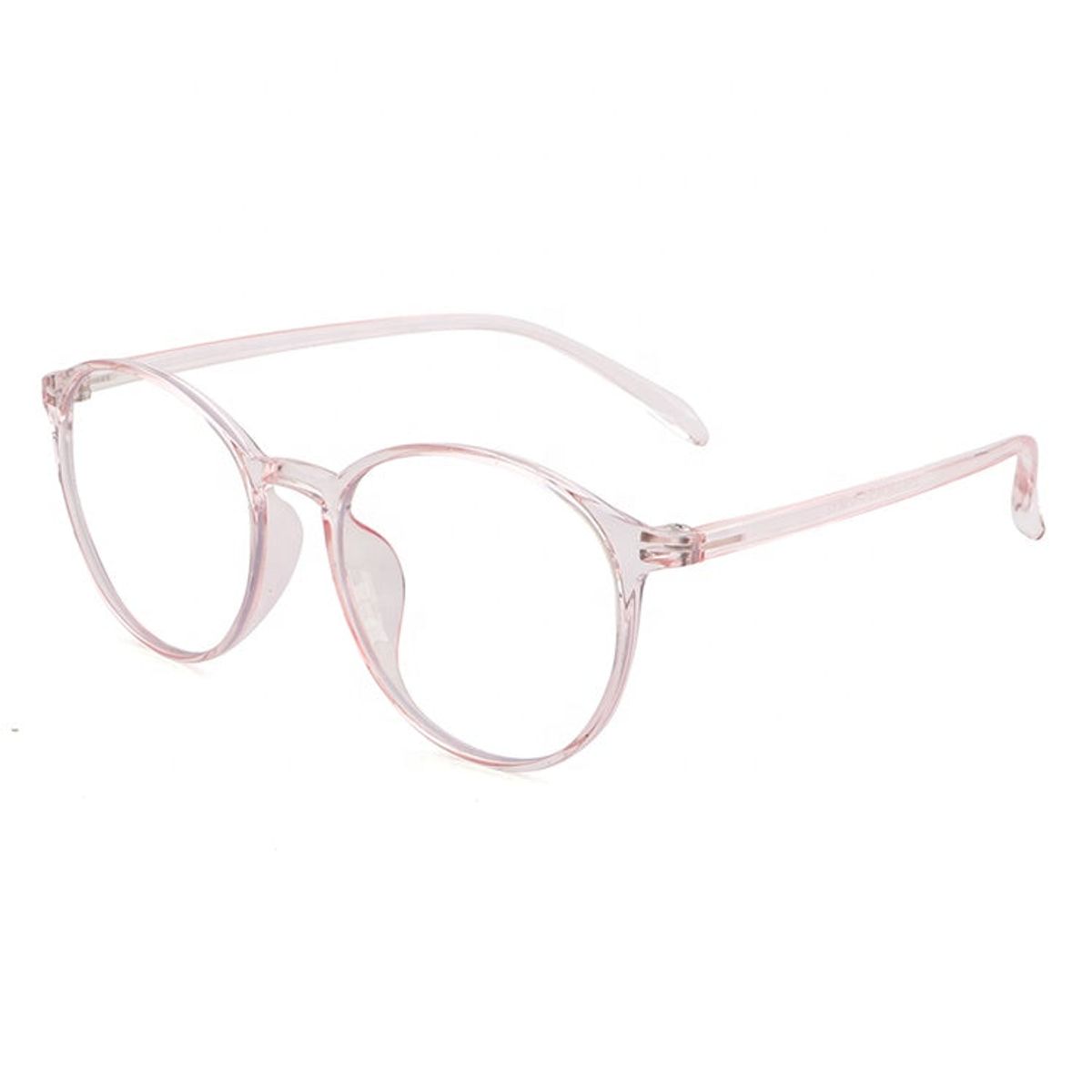 Round Blue Light Brille - Lyserød - Premium