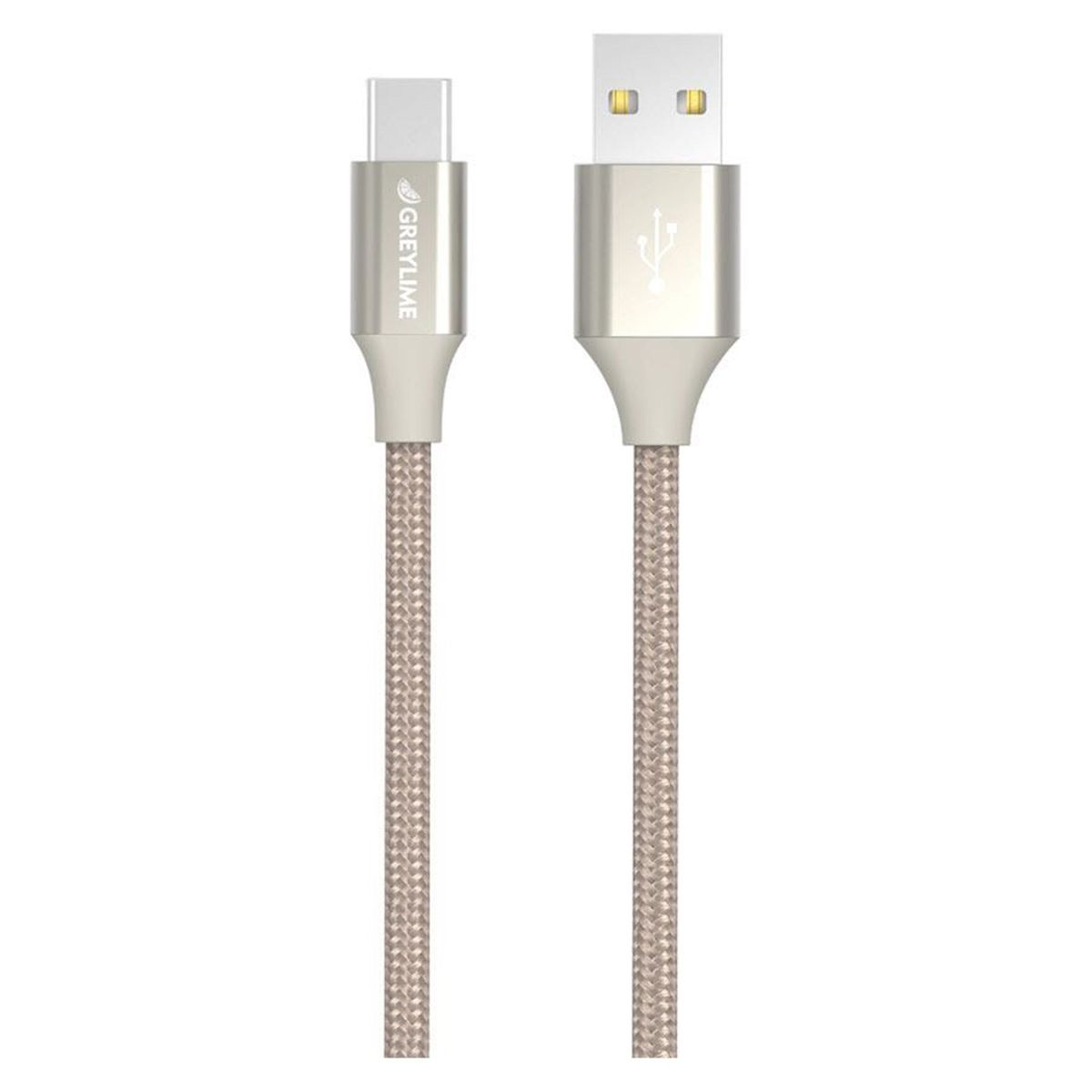 GreyLime Braided USB-A til USB-C Kabel Beige 1 m