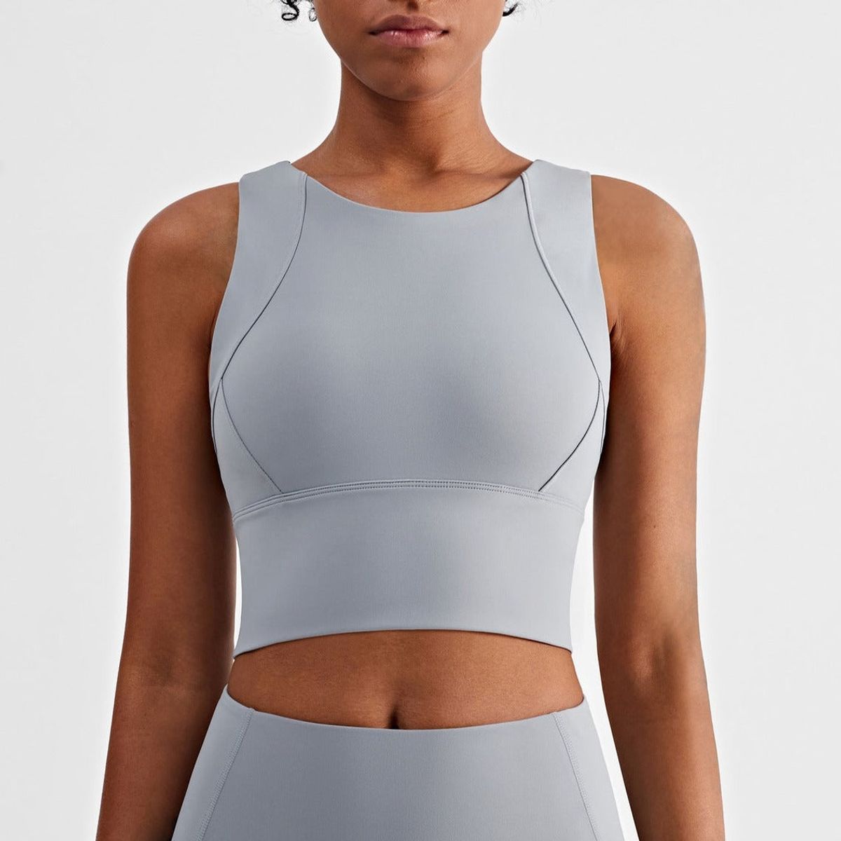 Nordic-wellness Crop Top - Cool Grey - Xl