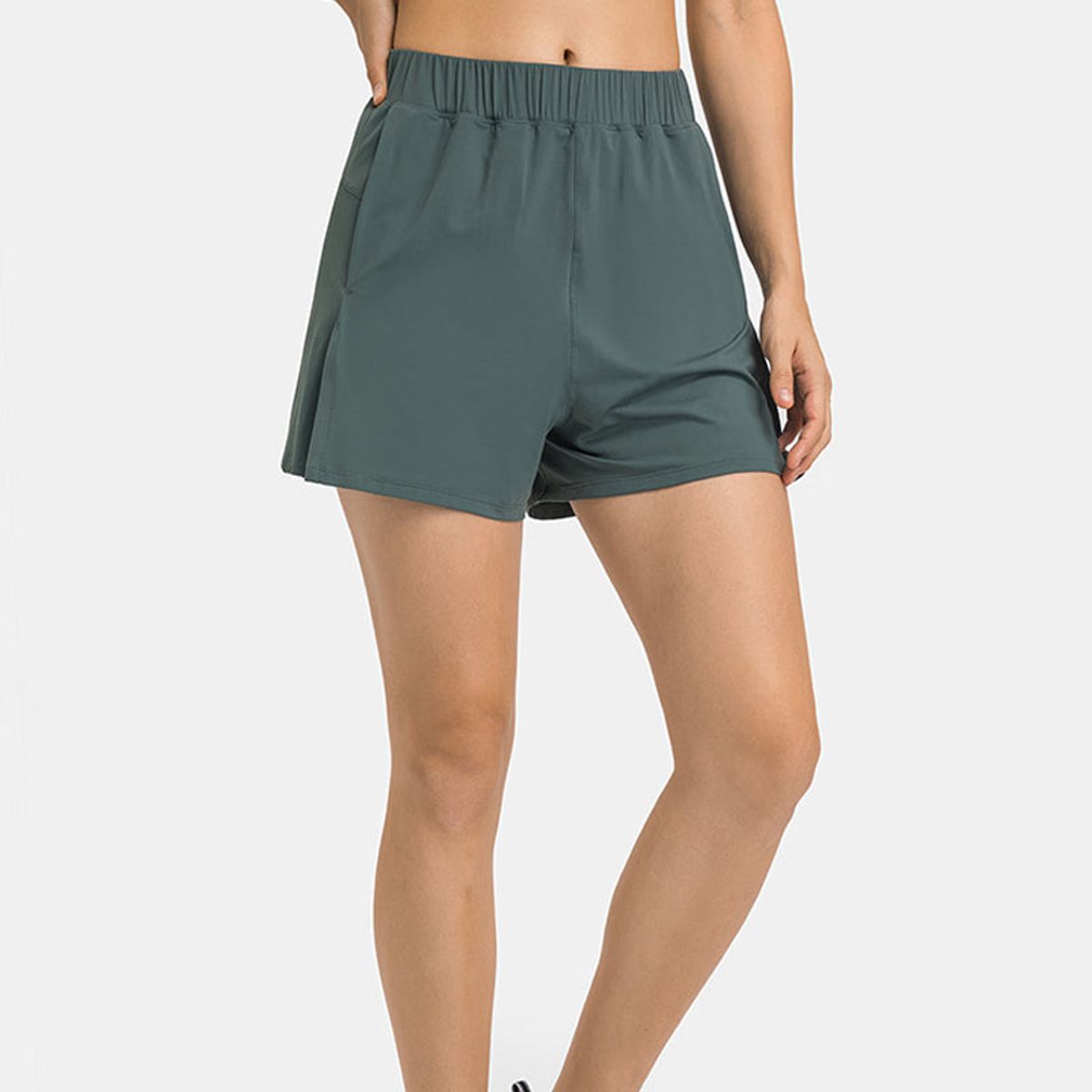 Nordic-wellness Loose Fit Shorts - Dusty Green - M