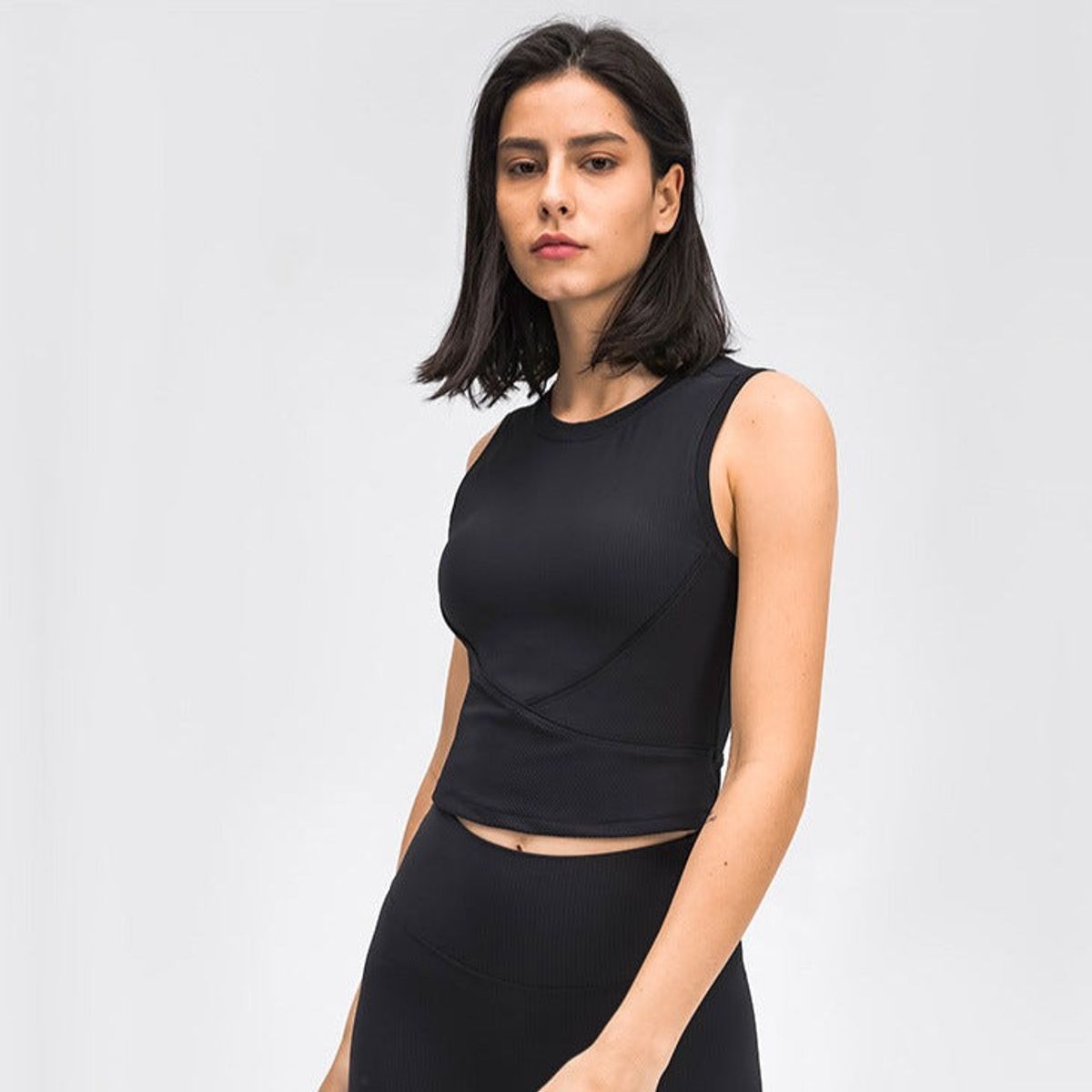 Nordic-wellness Cropped Tank Top - Black - XL