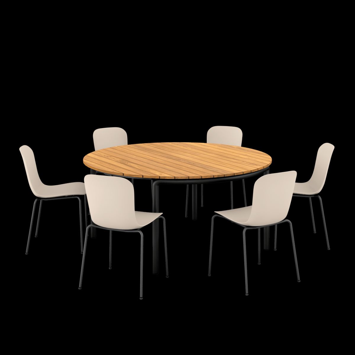 Patio Dining Table Ø160 + Patio Chair no. One S1