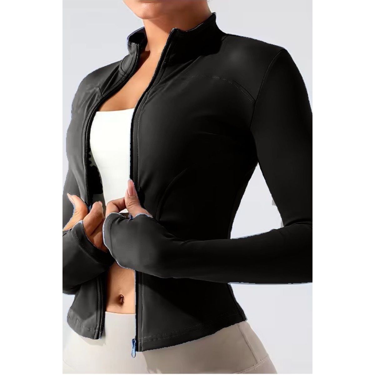 Zip-Up Compression jacket Black - Small / Black