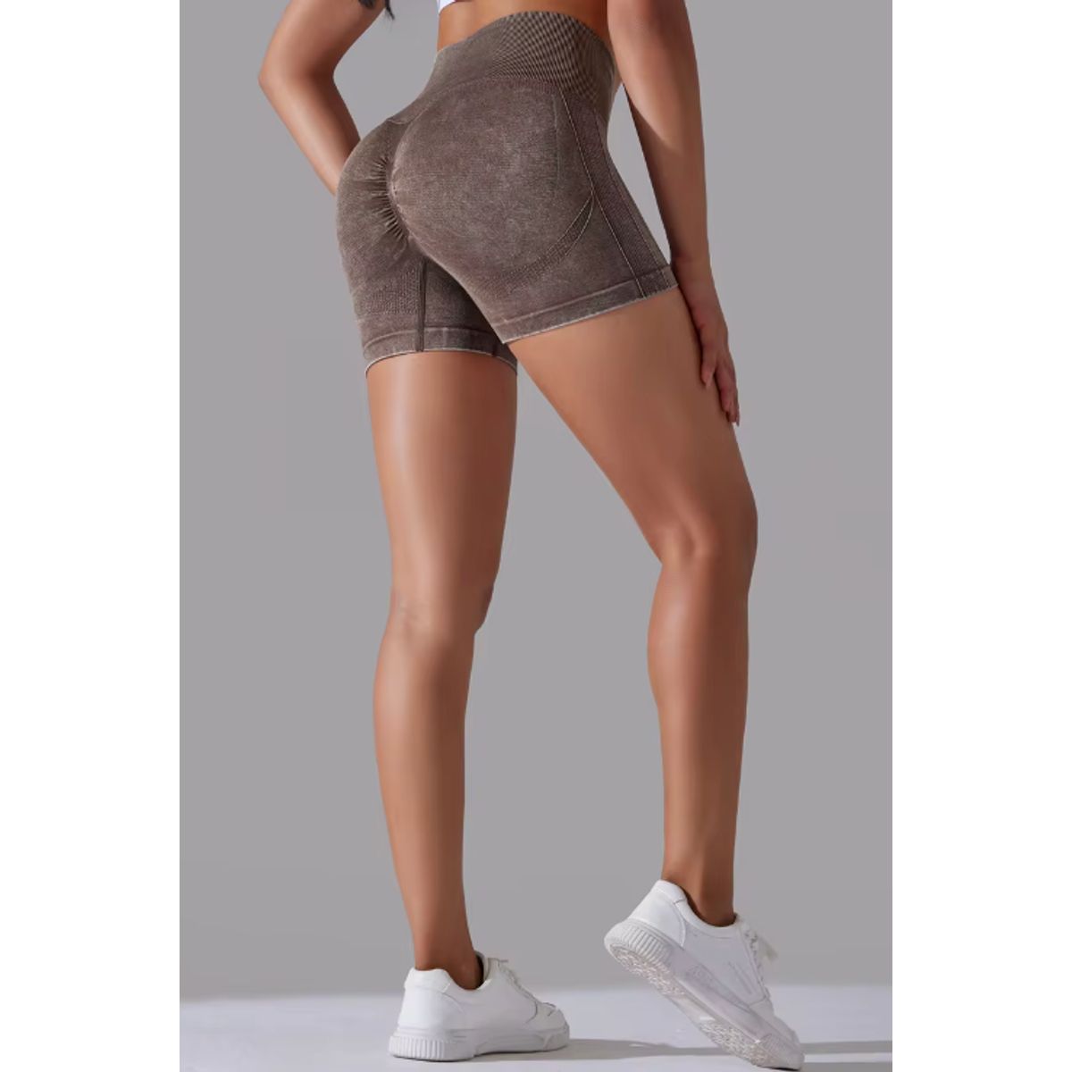 PerformancePro scrunch shorts Brownmel - Small / Brownmel