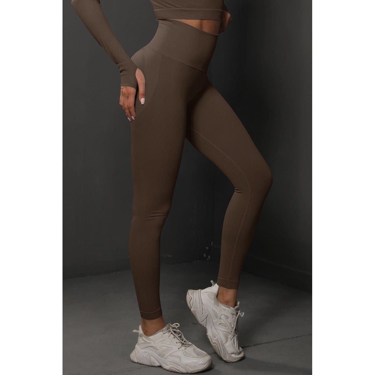 BodyCurve Scrunch Leggings Brown - Large / Brown