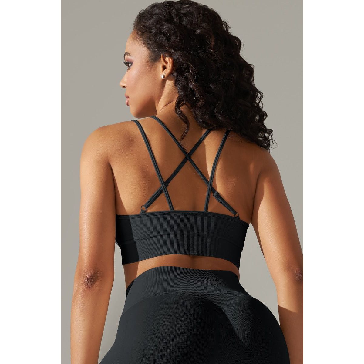 Ultrafit cross back sports-bh Black - Small / Black