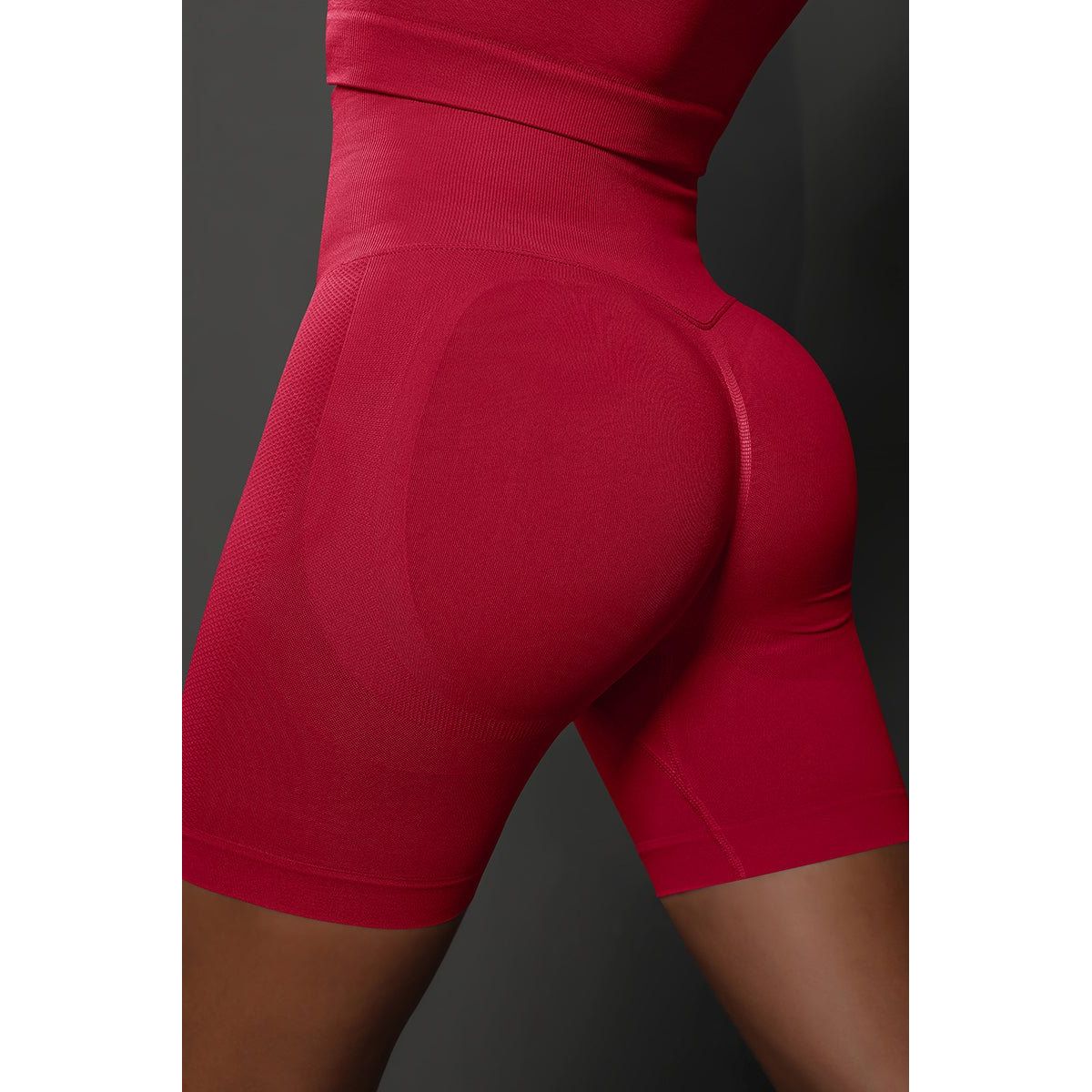 BodyCurve Scrunch Shorts Red - Medium / Red