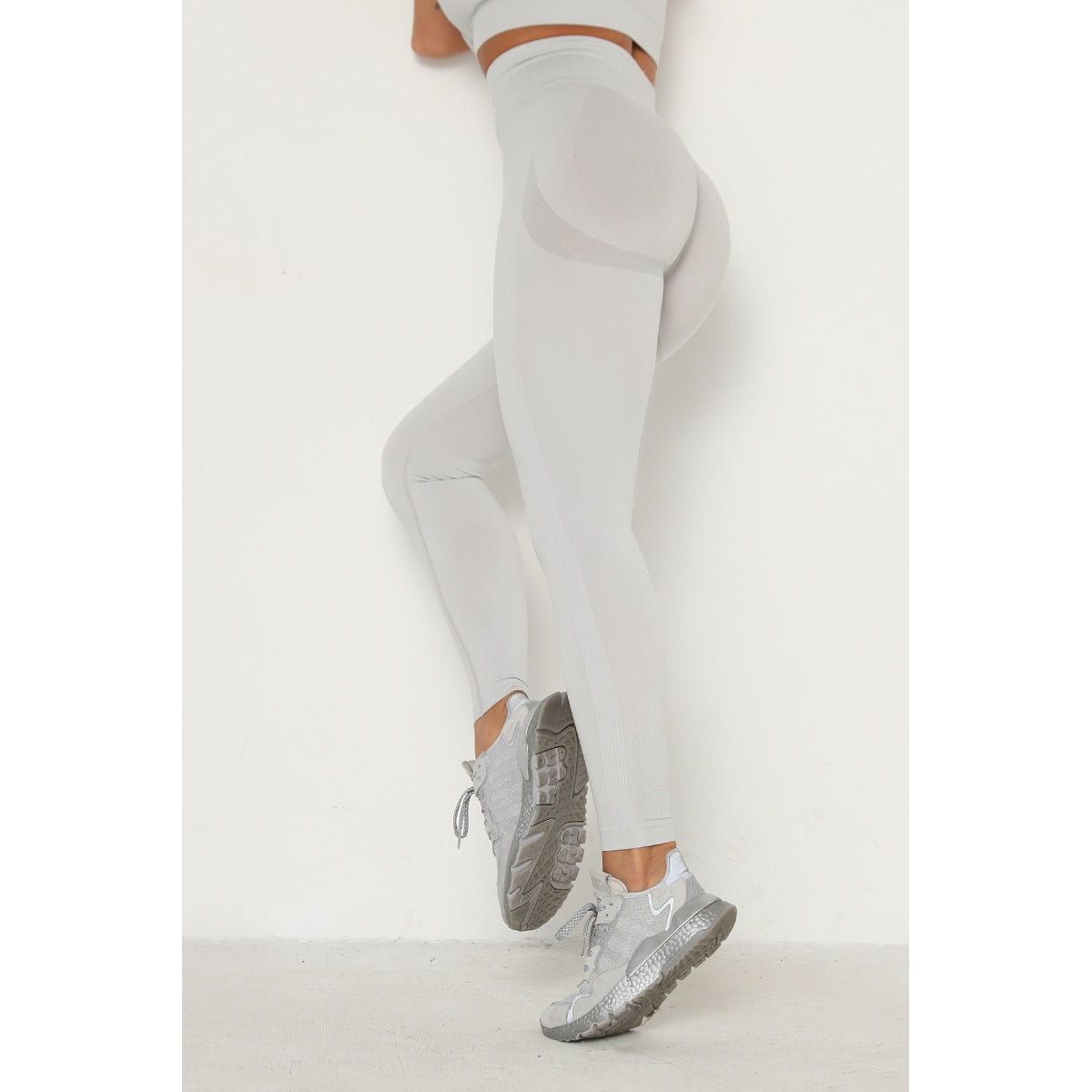 CONTOUR Scrunch leggings LightGrey - Large / LightGrey