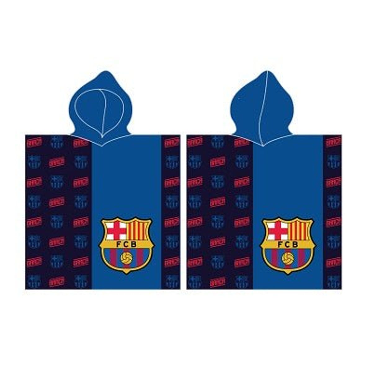 FC Barcelona Badehåndklæde / Poncho med hætte - 60x120 cm.