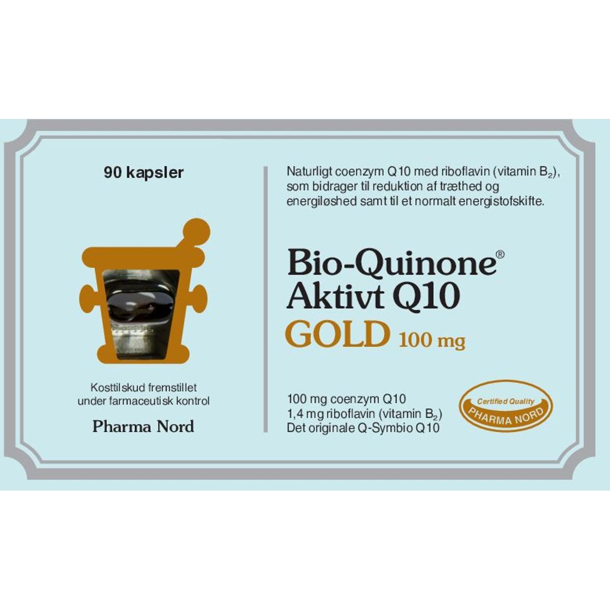 Pharma Nord - Bio-Quinone Aktivt Q10 Gold 100 Mg - 90 Stk