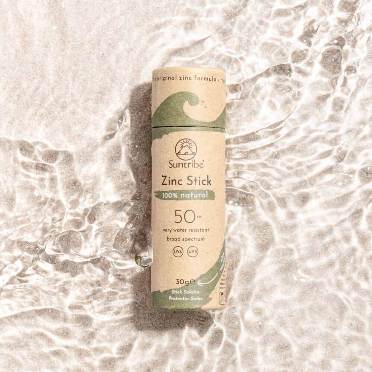 Suntribe - Natural Mineral Zinc Sun Stick SPF 50 - Mint Green