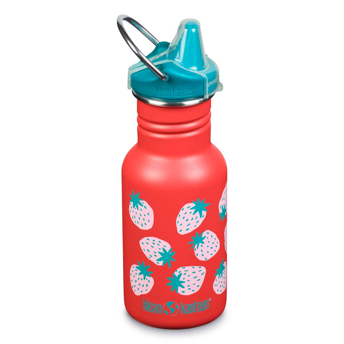 Klean Kanteen - Drikkedunk Børn 355ml Classic W/ Sippy Cap - Coral Straw