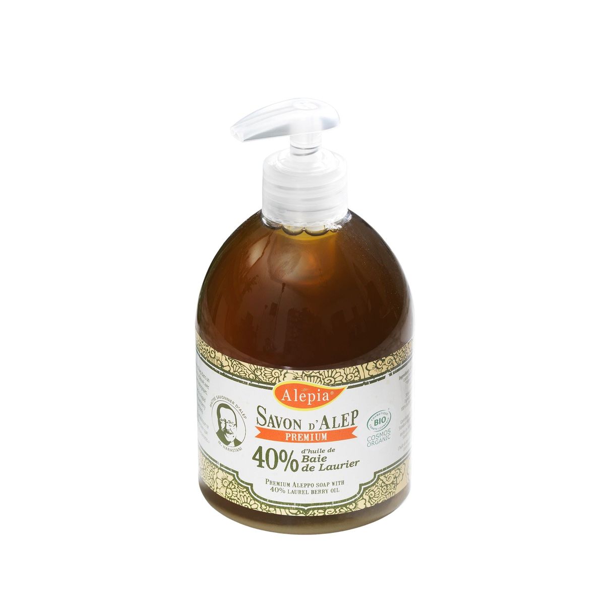 Alépia - Flydende Aleppo Soap40% LaurbærolieØkologisk - 500ml