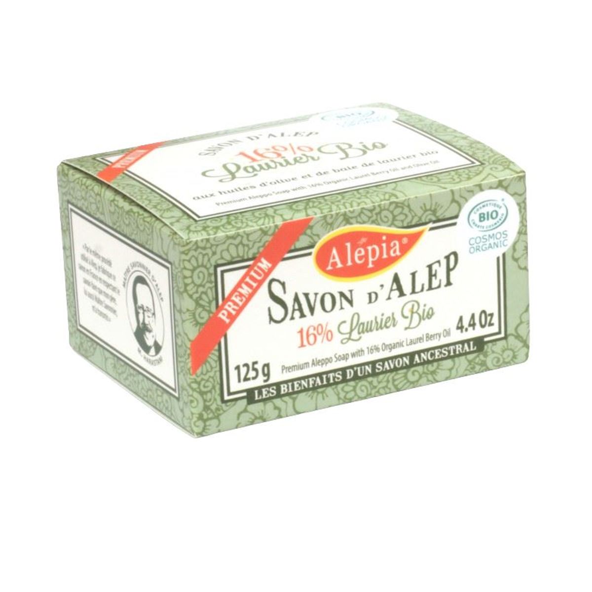 Alépia - Premium - Aleppo Soap16% Laurbær Olie125g