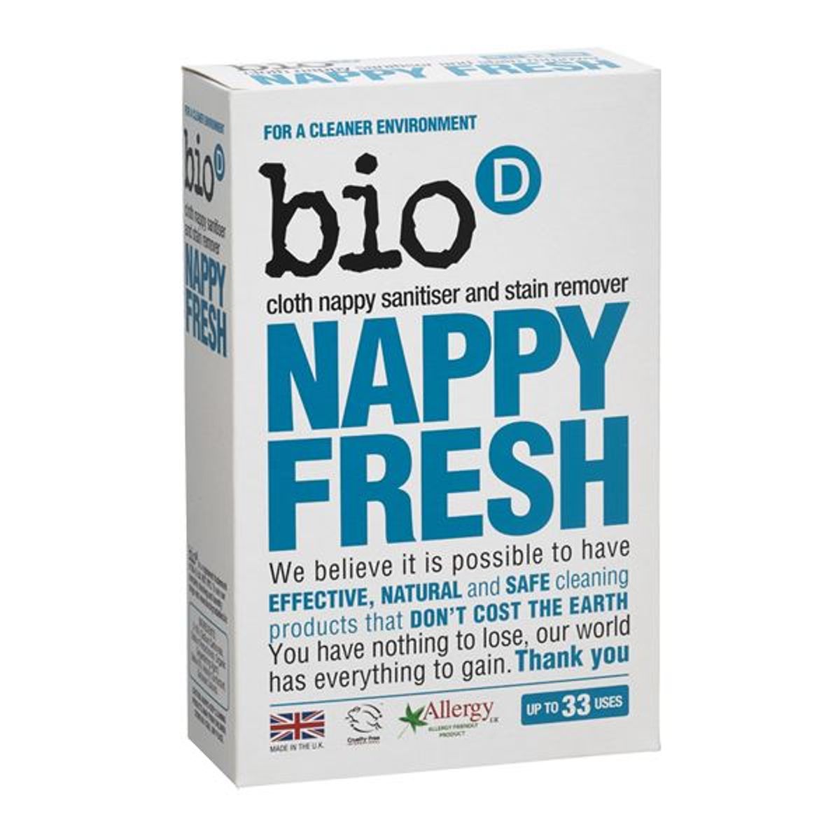 Bio-D-Nappy Fresh - 500g - Desinfektion Til Tøjvask