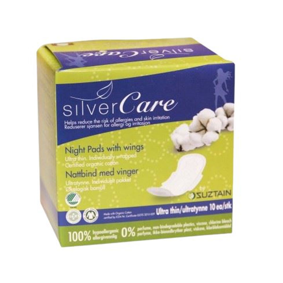 Suztain - Silvercare By - Natbind Med Vinger - 10 Stk - Ultra Tynd