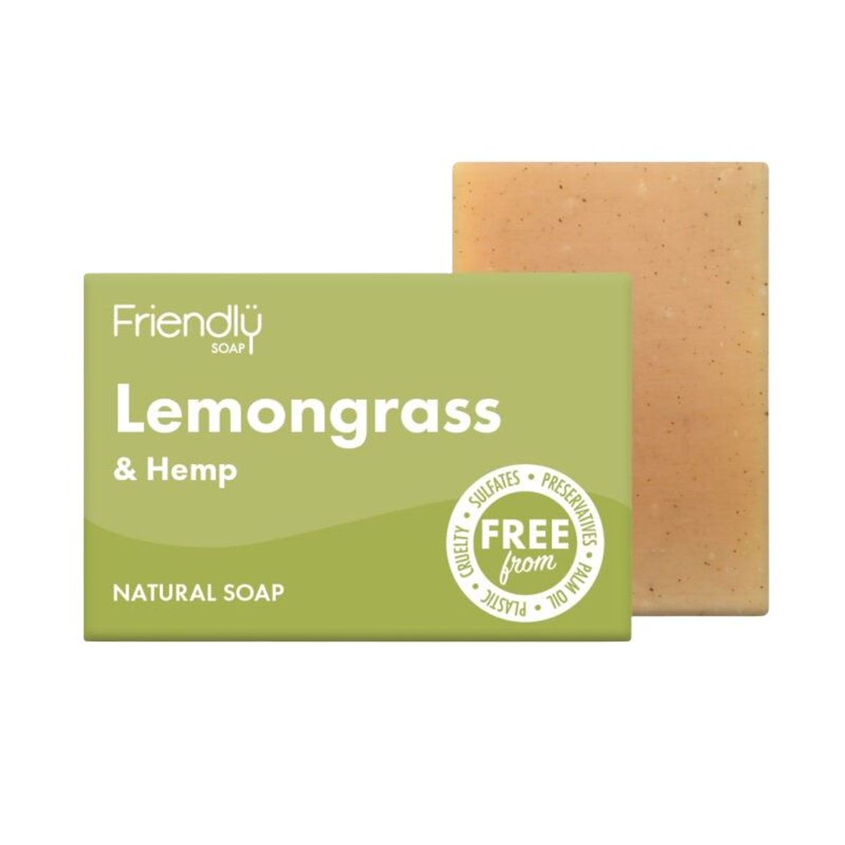 Friendly Soap - Friendly Sæbebar - Citrongræs & Hamp - 95 Gram