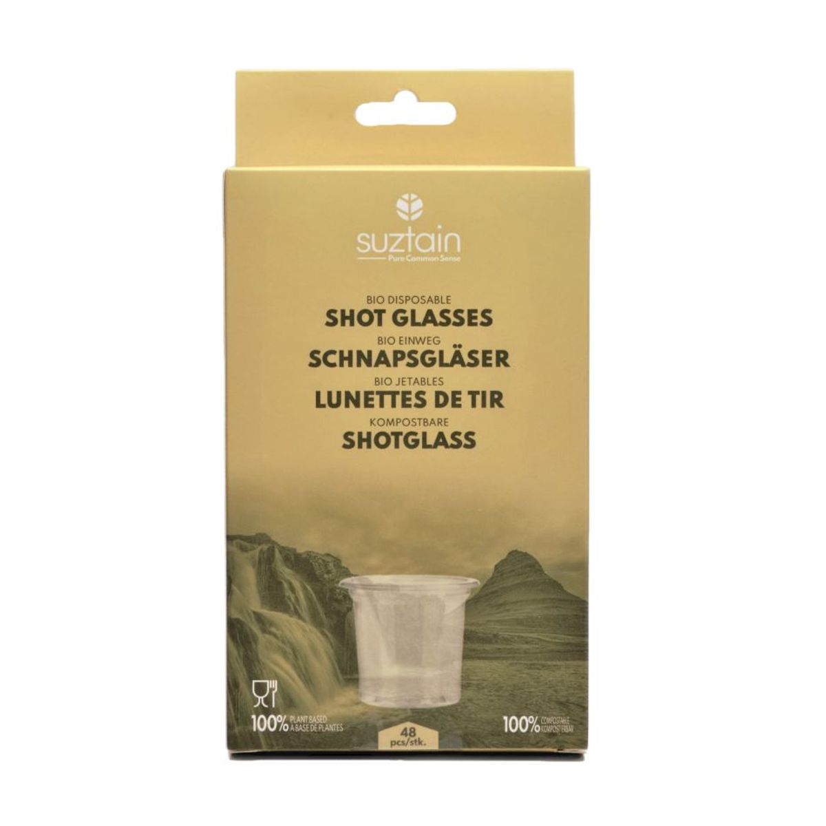 Suztain - Shotglas Plastikfri - 48 Stk