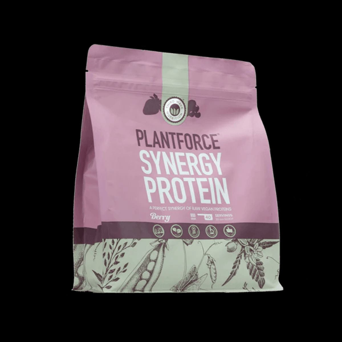 Plantforce - Synergy Protein - Bær 800 Gram