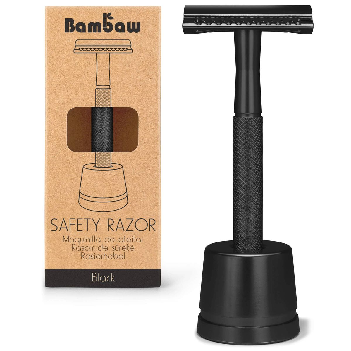 Bambaw - Barberskraber Safety Razor Med Holder - Sort