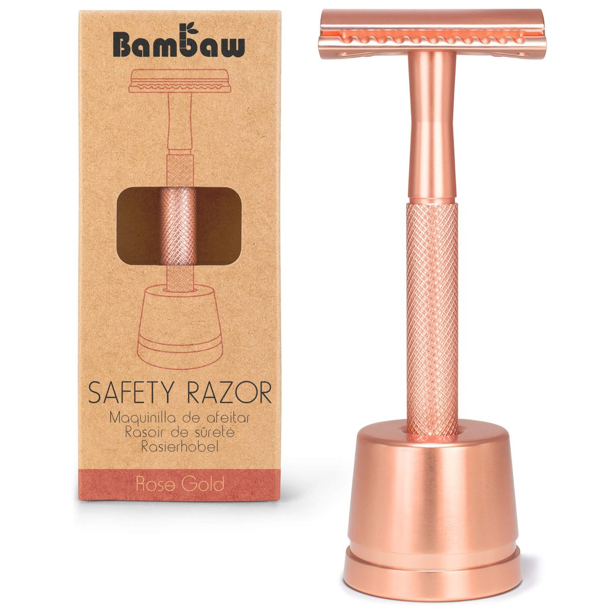 Bambaw - Barberskraber Safety Razor Med Holder - Rose Gold