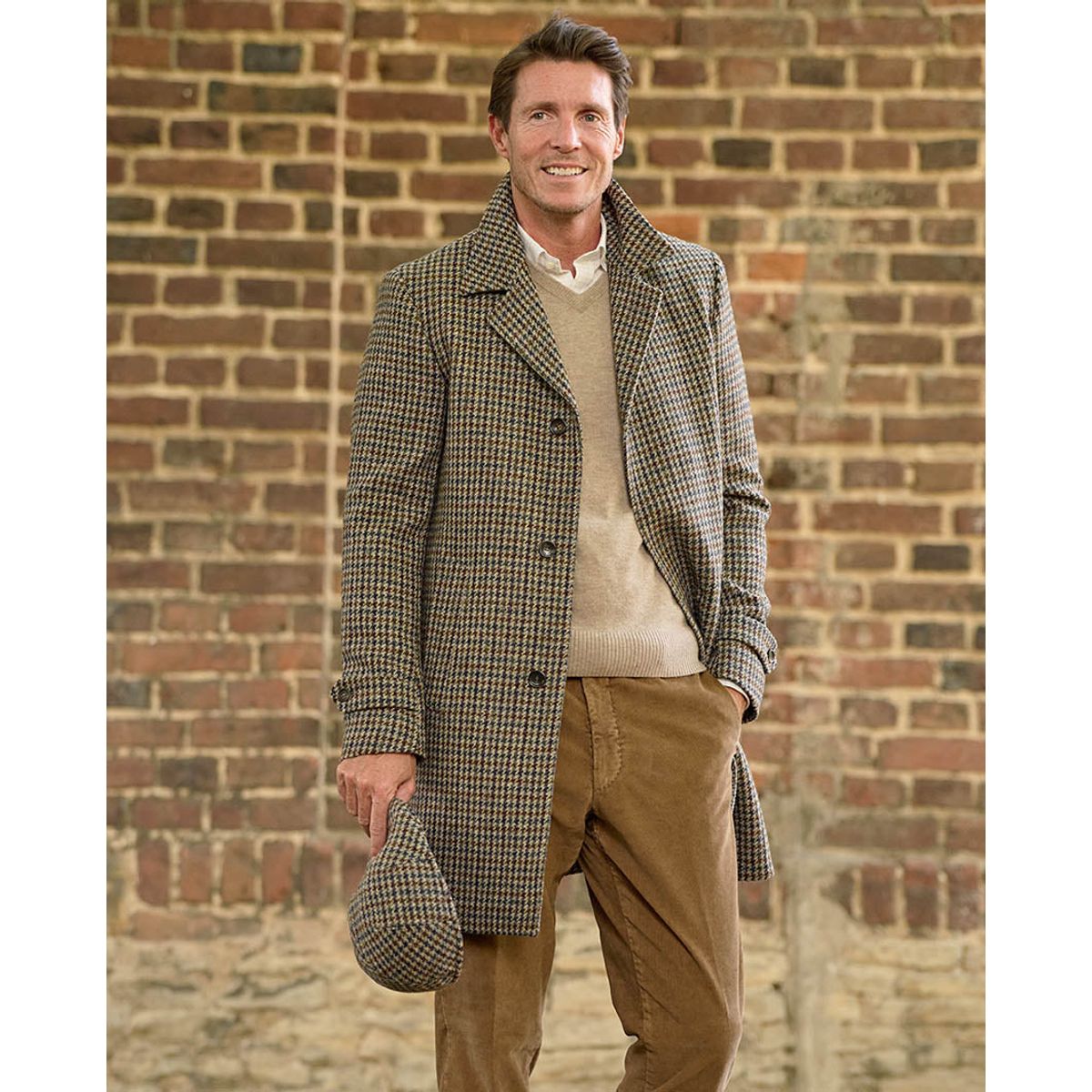 Billy herrefrakke Harris Tweed, houndstooth mønster - 56 (XXL)