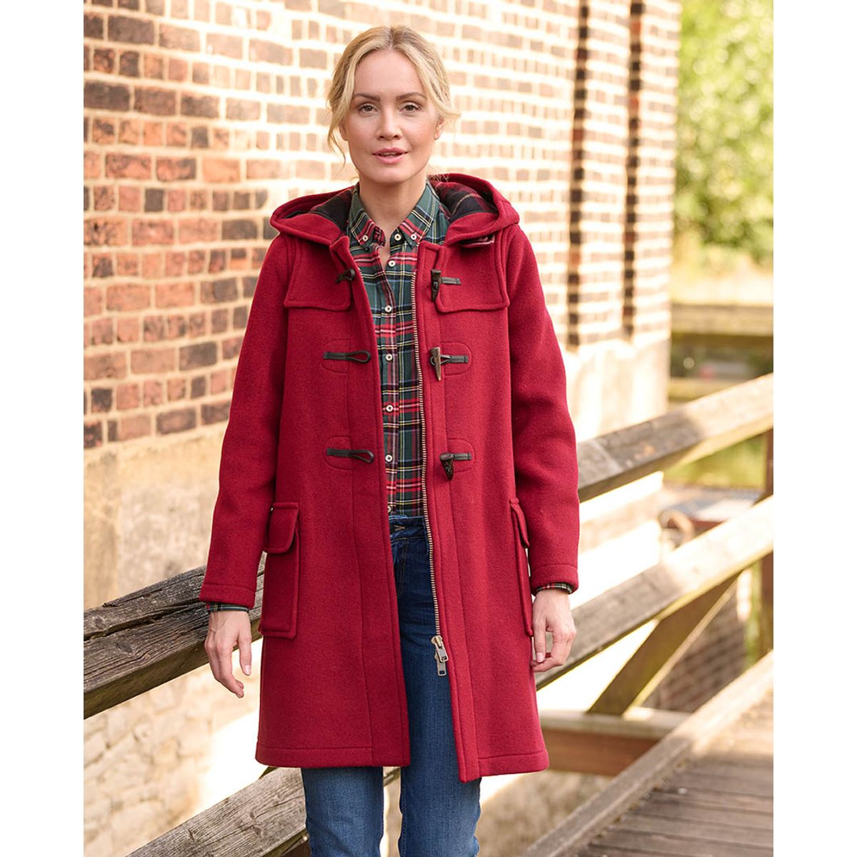 Duffle coat "Ladies's Duffle", vinrød - 46