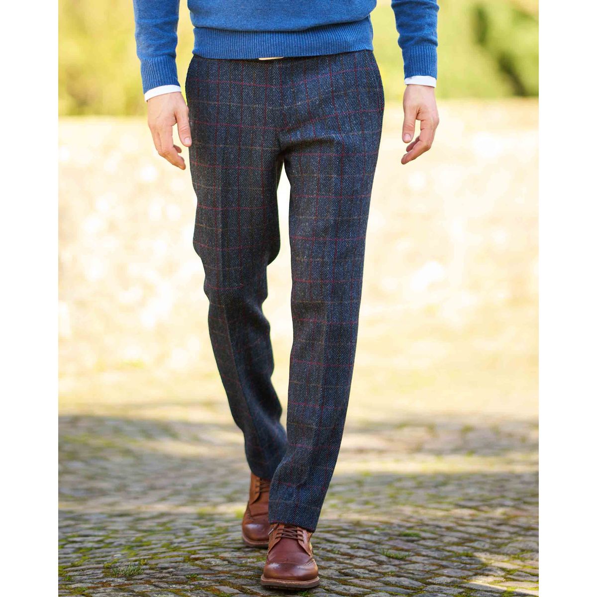 Miller tweed bukser, Harris Tweed, scottish blue - 50 EU / M