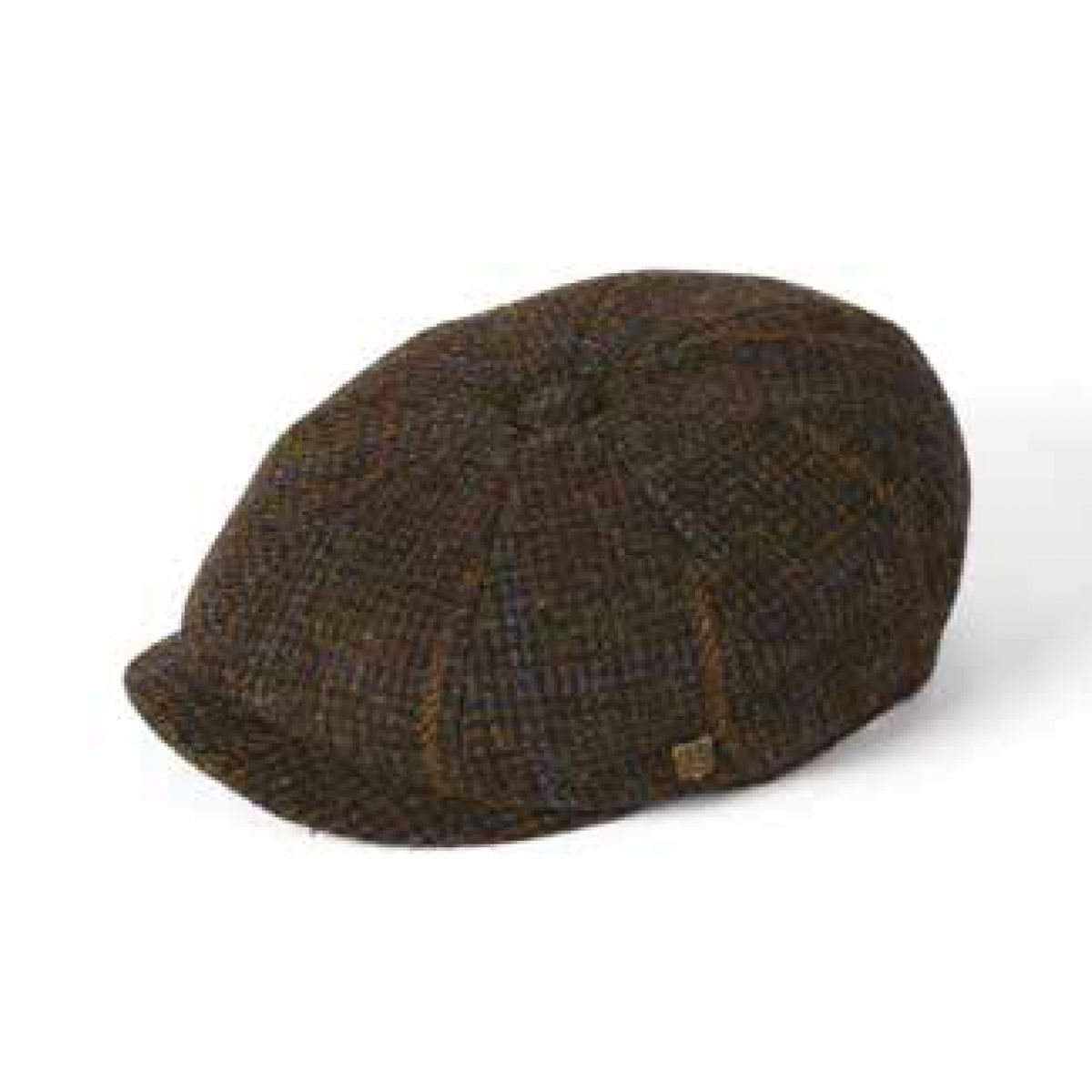 Carloway Harris Tweed Bakerboy Hat - grøn - 56 cm